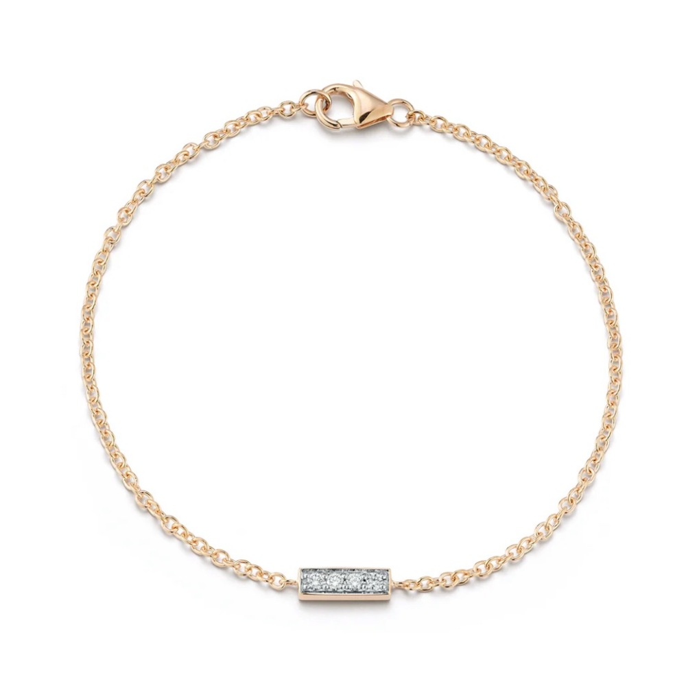 Walters Faith Classic 18K Gold and 4 Diamond Bar Bracelet